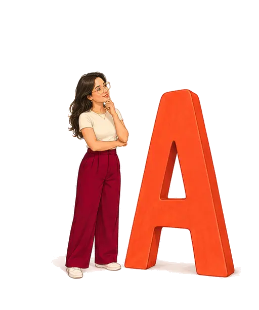 Elena Cadenas analizando una letra A monumental