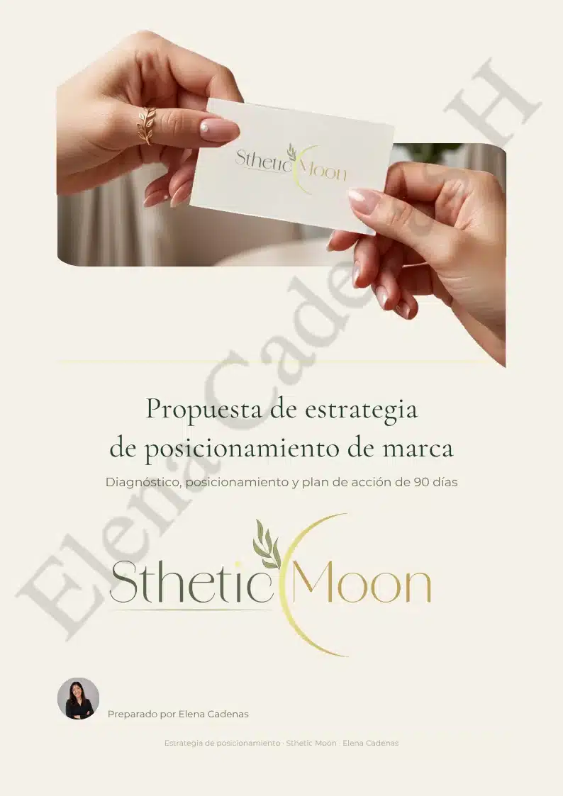 Portada de la propuesta de estrategia de posicionamiento de Sthetic Moon